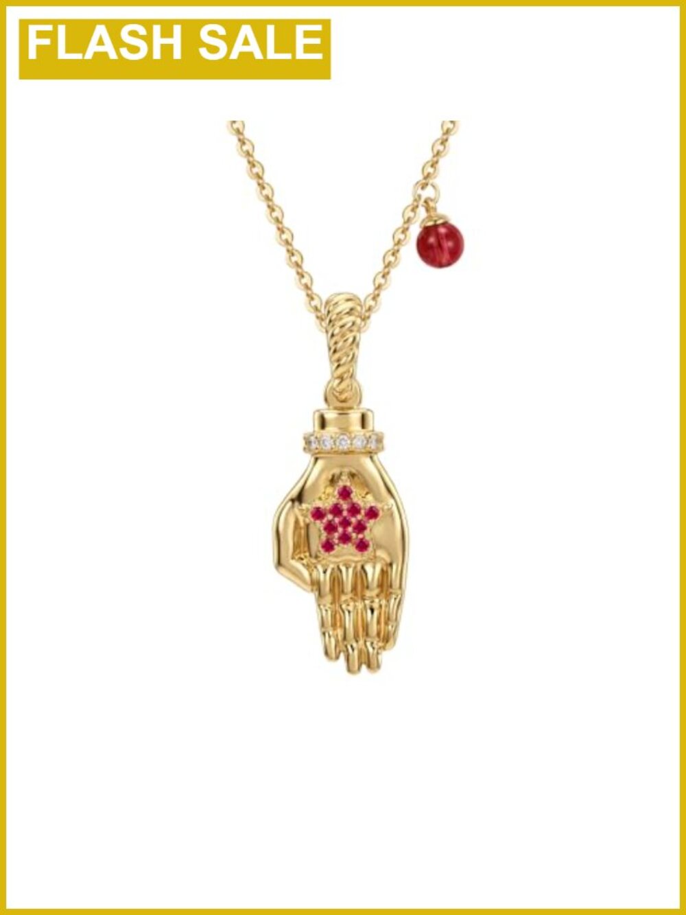 Dainty 14K Gold Plated Hand Gesture Pendant Necklace